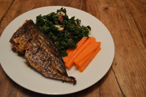 Soy & Ginger Bonito with Smoky Kale