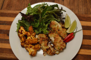 Baked quinoa and chicken with olive gremolata