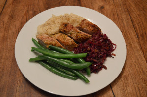 Pork Tenderloin, Red Cabbage & Cauliflower Mash