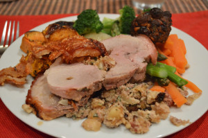 Roast Pork with Macadamia Stuffing