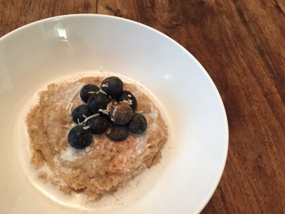 Berries and cream amaranth porridge