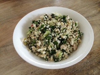 Cauliflower tabbouleh with walnuts