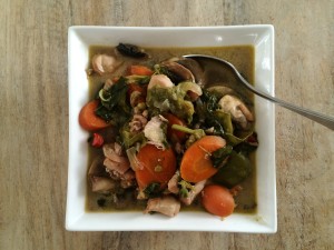 Slow cooked thai chicken curry