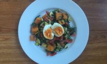 Vegetable Hash with Poached Eggs