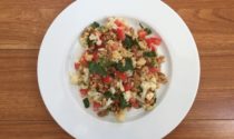 Chickpea tabouli with walnuts and cauliflower