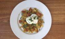 Spiced lentils and poached eggs