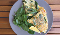 Asparagus and mint omelette