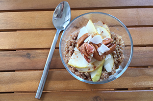 Coconut quinoa and berry breakfast