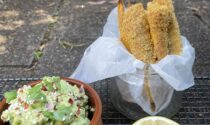 Baked Zucchini Fries and Edamame Guac